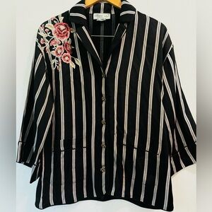 Kate Spade Madison Ave Collection Long Sleeve Button Down Oversized Size Small